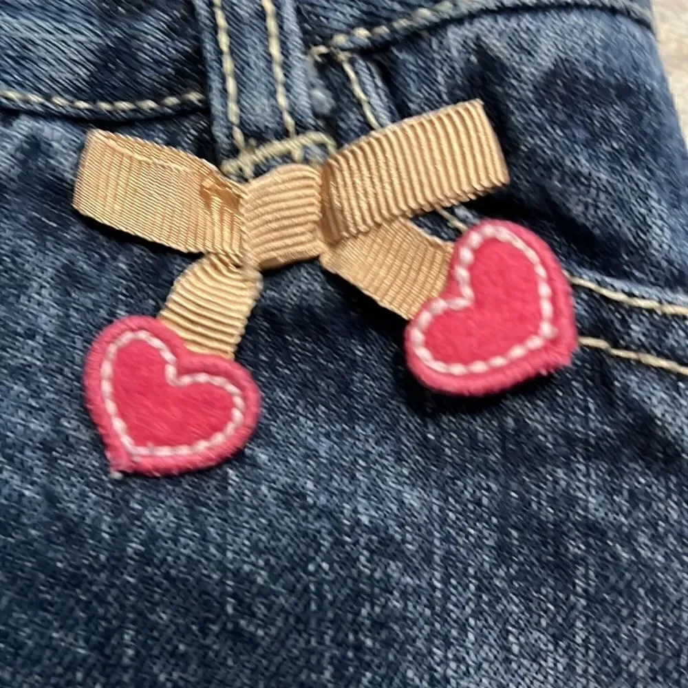 Gymboree Jean Skirt - Hearts - 4
